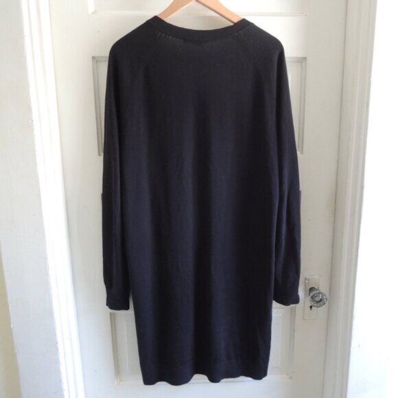 Pendleton Black Silk Cotton Cashmere Long Cardigan L - Picture 7 of 9